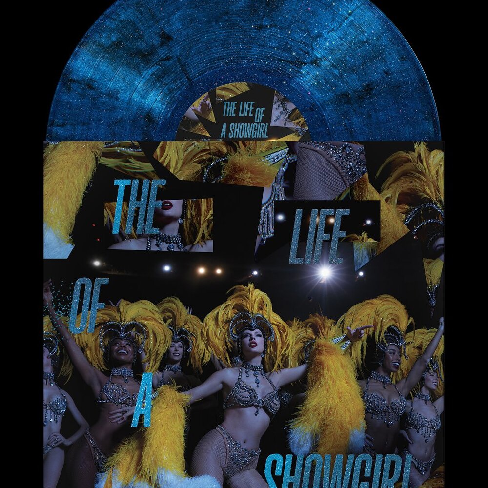 Taylor Swift Life of a Showgirl Lakeside Beach Blue Sparkly Vinyl - stunning!
